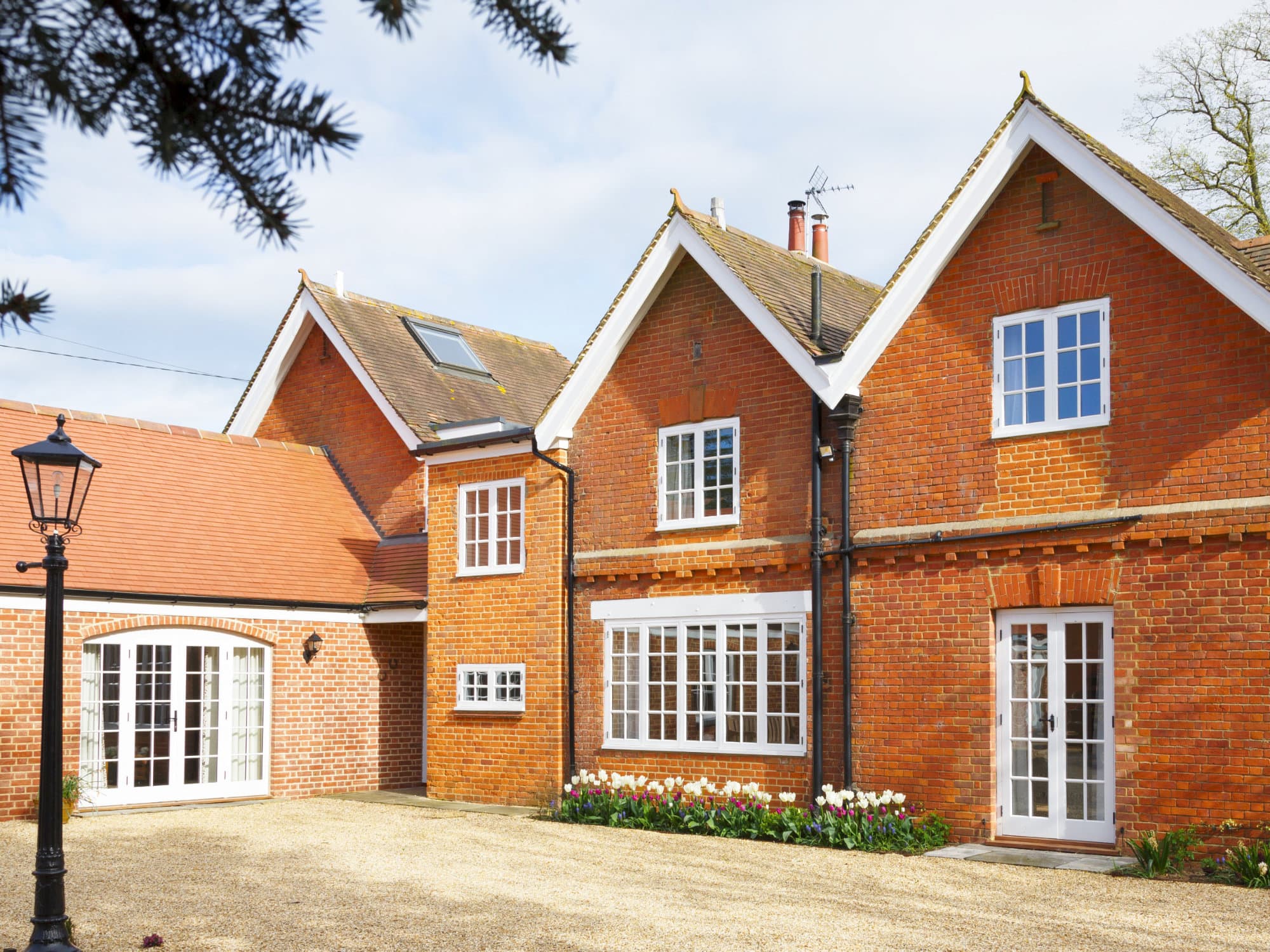 uPVC French doors in a modern home with double glazing